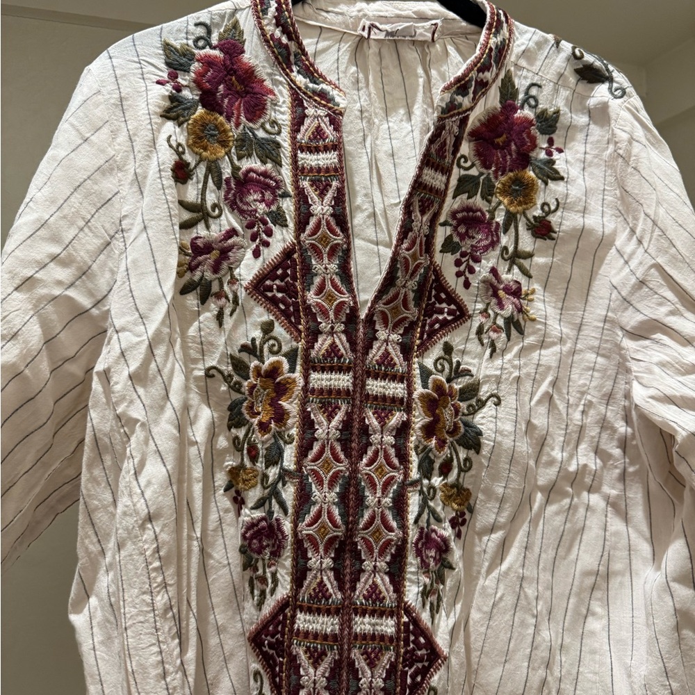 Johnny Was Embroidered Top